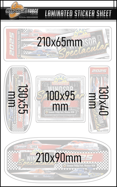 Windsor Spectacular 2025 Sticker Sheet